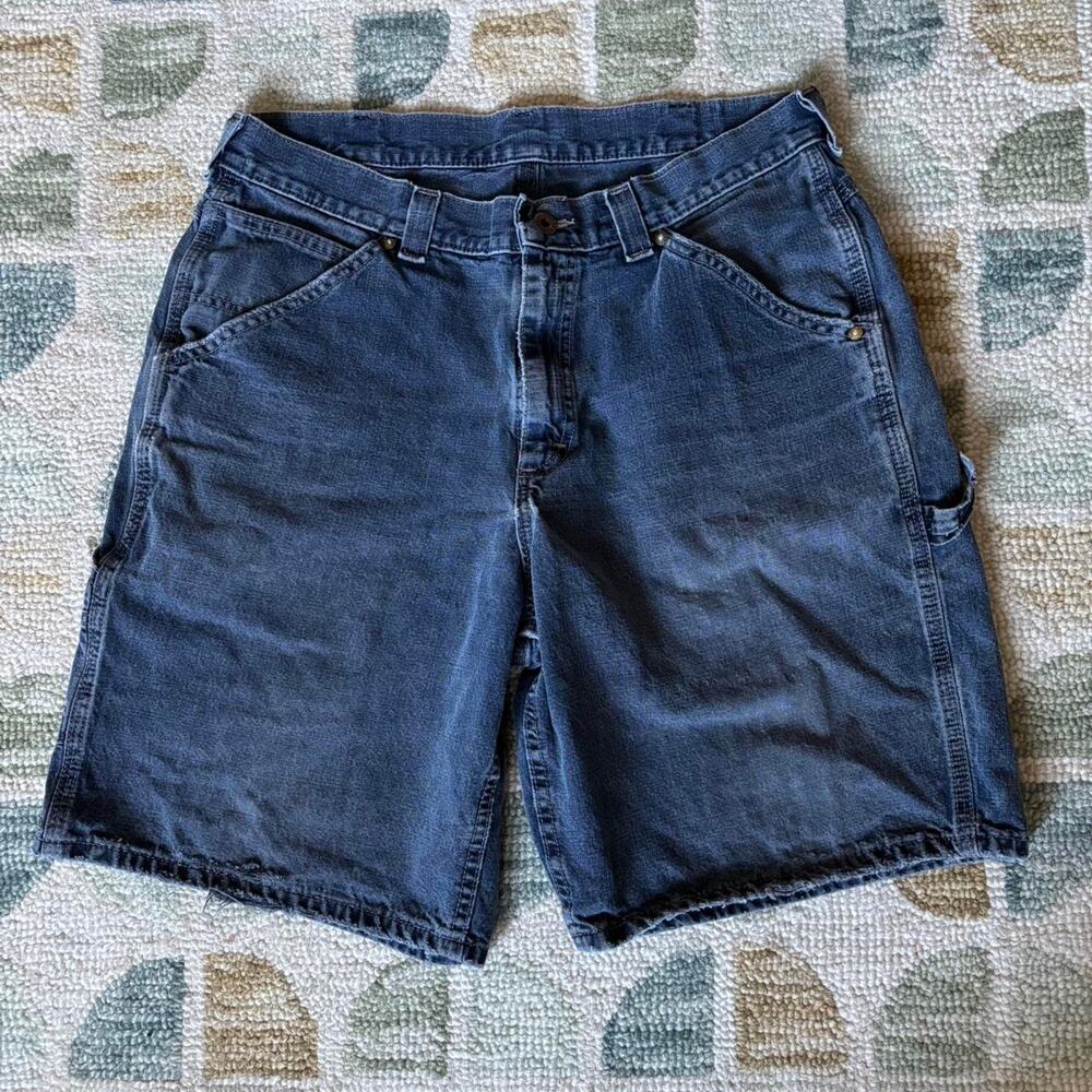 Vintage Lee Dungarees Jean Carpenter Shorts Gray Indie 90s Y2K Size M/L